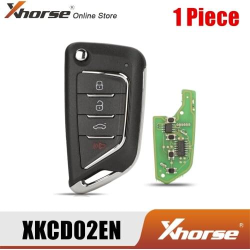 Xhorse XKCD02EN Wire Remote Key With 4 Button 1 Piece