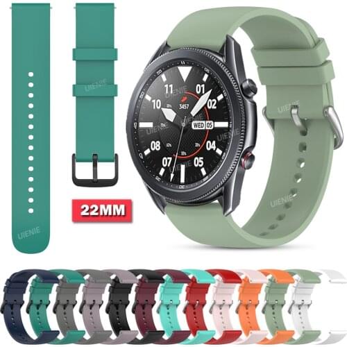22mm Watch Band for Samsung Galaxy Watch 3 45mm/46mm/ Gear s3 Frontier Strap Silicone Bracelet Watchband Huawei GT/2/2e/GT2 Pro