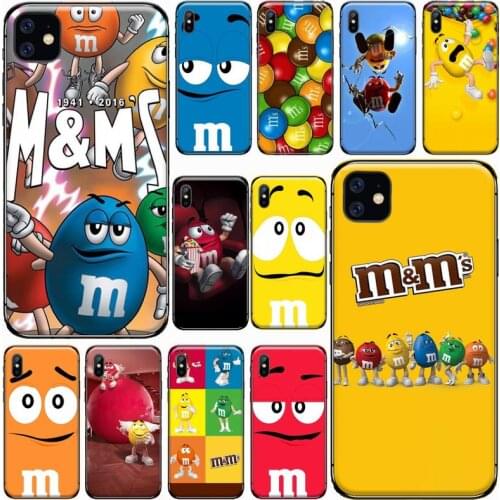 Cute M &MS Chocolate Candy Phone Case for iPhone 11 12 pro XS MAX 8 7 6 6S Plus X 5S SE 2020 XR Soft silicone cover shell funda