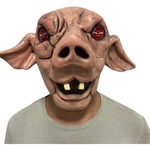 Movie Saw Spiral: From the Book of Saw 9 Spiral Mask Borrible Pig Head Latex Masks Headgear Halloween Cosplay Props
