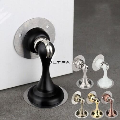 30Pcs Stainless Steel Door Stopper Non Punching Sticker Magnetic Door Holder Dual Use Self Adhesive Wall Mounted Stop Buffer