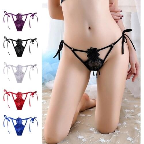 Thongs Women 's Underwear Lace Panties Girl 's Lingerie Hollow Sexy Strappy Female Briefs 067