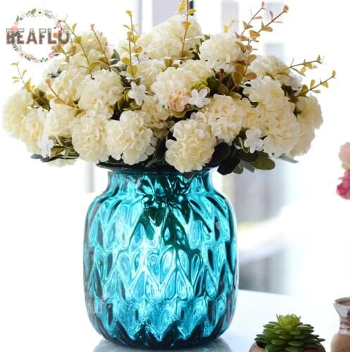 1Bunch Wedding Arrangement Christmas Home Decoration European Style Artificial Flower Fake 10 Heads Hydrangea