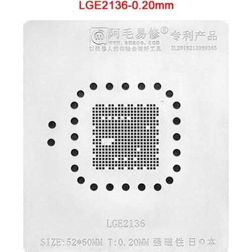 LGE2136 BGA Stencil For LCD TV IC Reballing Chip Pin Solder Tin Plant Net Square Hole Heating Template Reworking