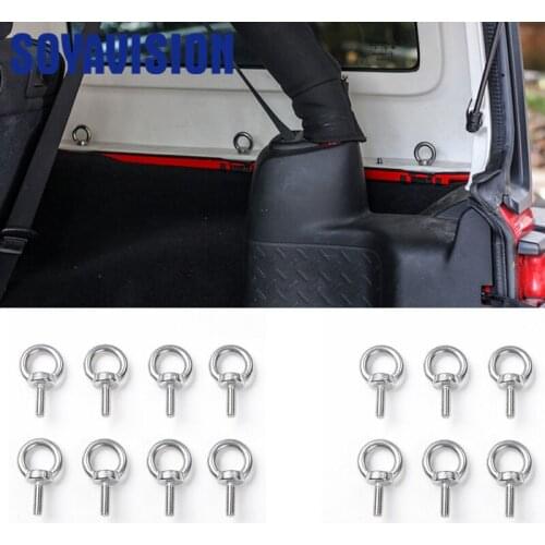 Car Interior Decoration Protect Metal Round Hole Head Car Roof Screws Nut For Jeep Wrangler JK 2018 JL Car Accessories