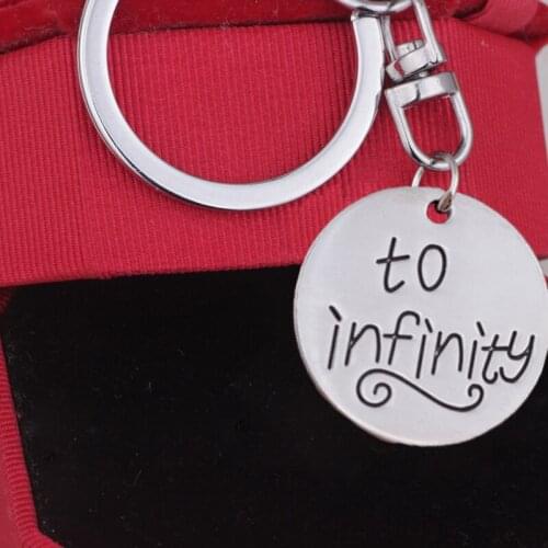 K007 Inspirational Key Chain To infinity Key Rings and beyond Metal Keychain Jewelry Key Holder