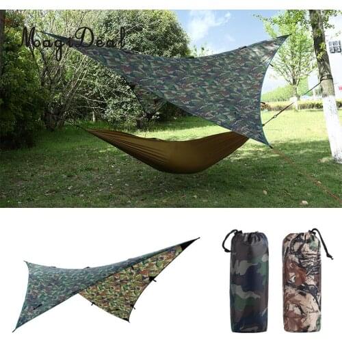 MagiDeal Waterproof Camping Awning Tarp Trail Tent Sun Shade Hammock Shelter for Outdoor Hiking Picnic Tent Sunshade Supplies