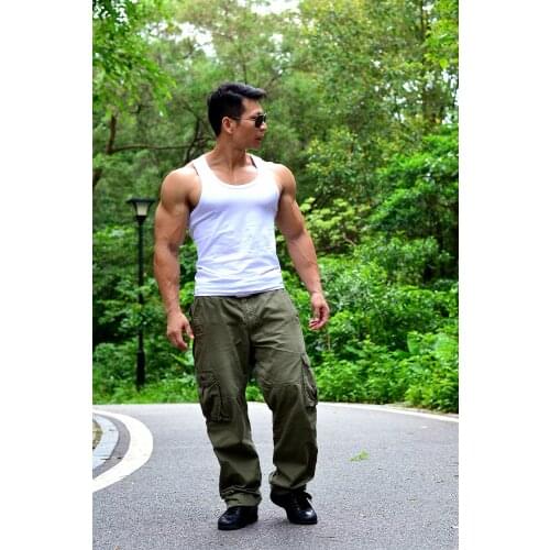 High quality Cotton Mens sports tight training vest Running Vests