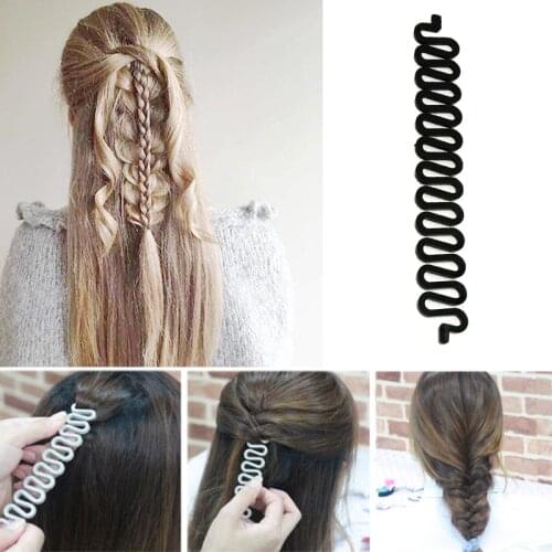 New Fashion Design Female Hair Styling Clip Stick Bun Maker Braid Tool Hair Beauty Make Up Accessories For Women Lady