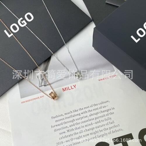 2021 New fashion titanium steel couple silver rose gold wild punk original DW necklace clavicle chain female necklace jewelry