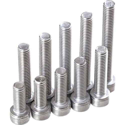 1 to 2 Pieces 304 Stainless Steel DIN912 M16 M20 Metric Socket Head Cap Screws Stell Machine Screw