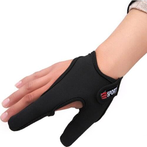 1PC Fishing Gloves Half Protector Anti-Slip Anti-cut Two Finger Rod Wear Fish Catch Fingerless Outdoor Accessory