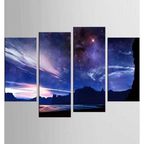 4 sets of meteor night Wall Art For Wall Decor Home Decoration Picture Paint on Canvas Prints Painting XL-FJ33-1