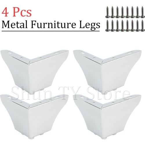 4 Pcs Hollow Out Modern Style Furniture Sofa Legs Modern Metal Furniture Legs for Sofa Cabinet TV Bench Table Legs With Screws