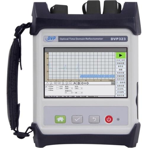 5 inch China OTDR DVP323 OTDR DVP322 updated 30/28dB Single Mode OTDR Tester with VFLnd OPM high precision