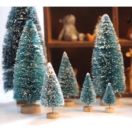 5pcs Christmas Tree Arbol De Navidad New Years Mini Christmas Tree Small Pine Tree Adornos De Navidad Desktop Christmas Decor