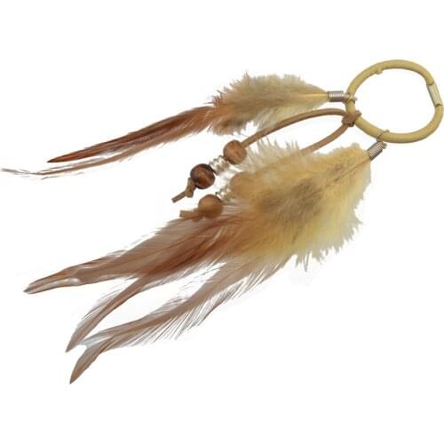 Hair Accessories Bohemian Indian Scrunchy Hair Rope Feather Elastic Hair Bands Rubber Ponytail For Women Girl Headband Jewelry