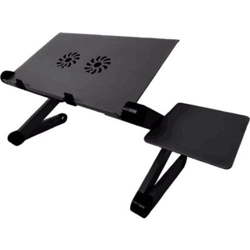 Table for Laptop Aluminium Laptop Table Bed Computer Table Folding Table with Radiator Fan Car Laptop Table
