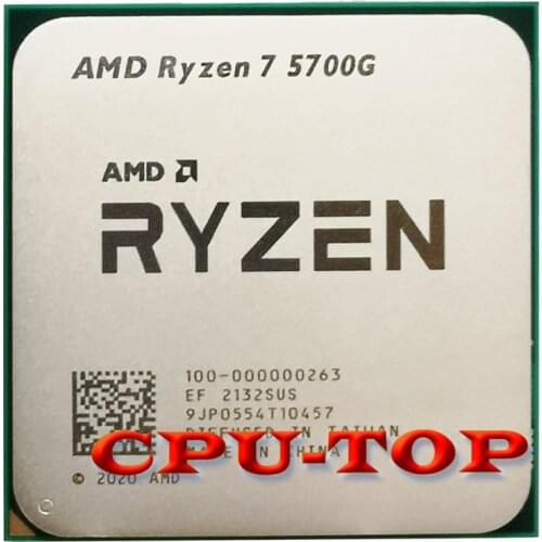 AMD Ryzen 7 5700G R7 5700G 3.8GHz Eight-Core 16-Thread 65W CPU Processor L3=16M 100-000000263 Socket AM4