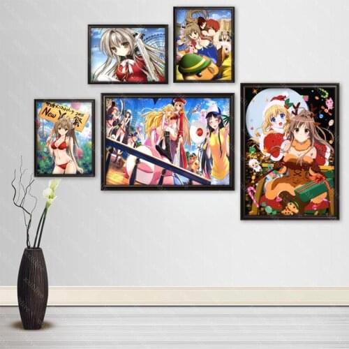 Anime Amagi Brilliant Park Cloth Silk Canvas HD Poster Home And Bedroom Decoration Wall Fabric Poster Custom Print More Size
