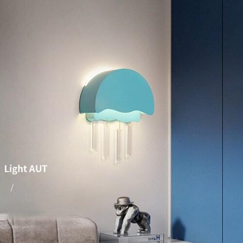 White/Pink/Blue Indoor Wall Lamps Modern Minimalist LED Simple Style For Children Room Bedroom Kitchen Home Decoration
