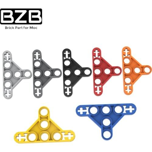 BuildMOC 99773 2905 Technic Liftarm Triangle Thin Type II For Building Blocks Parts DIY LOGO Educational Tech Parts Toys