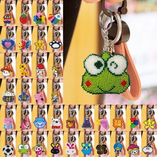 DIY Blessing Bottle Bead Cross Stitch Pendant DIY Backpack Keychain Beadwork Needlework Handmade Crafts Key Ring Kit For Gift