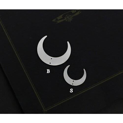 Making Jewelry Findings Moon Stainless Steel Bead Metal Pendant Laser Cut Geometric Steel Charm For DIY Necklace Earrings