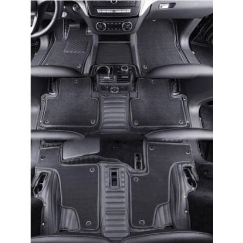 Custom special car floor mats for Mercedes Benz GL 350 400 500 550 X166 2015-2013 7 seats durable double layers car rugs carpets