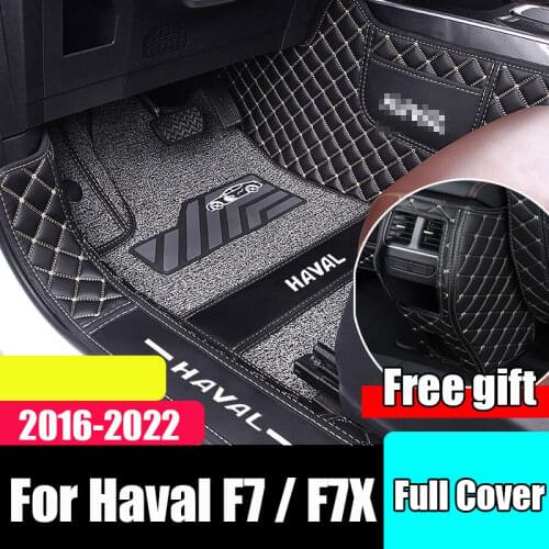 Leather Car floor mats for Haval F7 F7X 2019 2020 2021 Custom Mat Auto foot Pads Automobile Carpet Covers