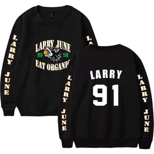 Larry June Crewneck Sweatshirts Women Men Long Sleeve Sweatshirts Hot Sale Casual Streetwear Clothes