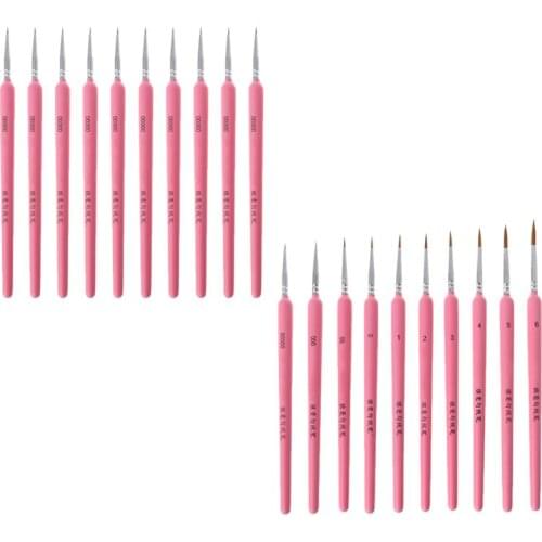 10Pcs/set Wolf Hair Hook Line Pen Fine Paint Brush Pen Set Artist Watercolor Acrylic Painting Brush Art Drawing Supplies