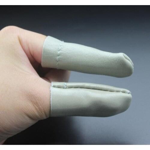 1 pair Leather Fingers Sets Handmade Artificial Leather Thimble Fingers DIY Hand Sewing Tools Hand Sewing Accessories