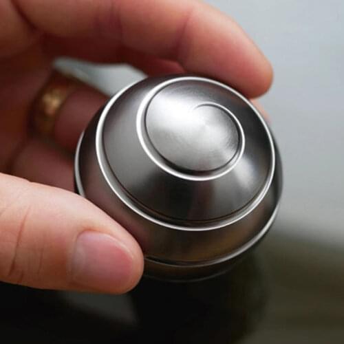 Desktop Stress Relief Toy Kinetic Round Aluminum Alloy Decompression Hypnosis Rotary Gyro Metal Spinner Adult Fingertip Gift
