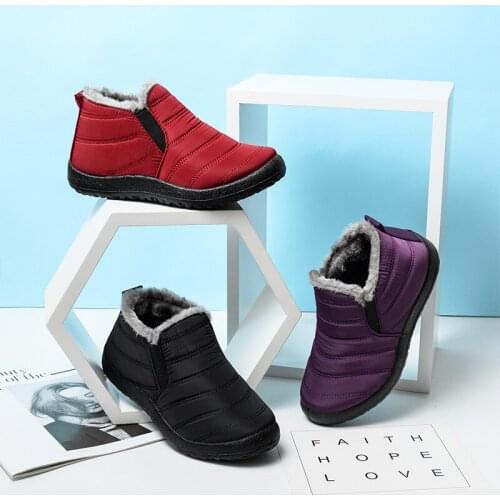 New Couple Snow Boots Men and Women Winter Fashion Breathable Warm Cotton Shoes Old Beijing Sleeve Casual Cotton Shoes Slip-On