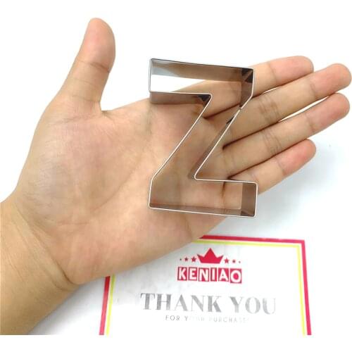 KENIAO Letter Z of Alphabet Cookie Cutter for Birthday Party - 4.7 x 6.6 cm - Biscuit / Fondant / Pastry Cutter -Stainless Steel
