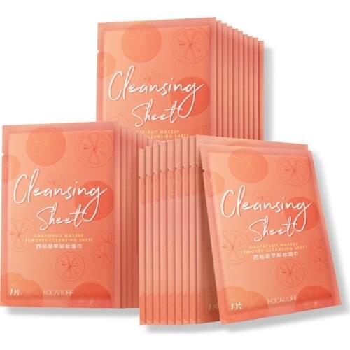 Cleansing Sheet Rich Grapefruit Essence Makeup Remove Skin Cleansing Make Up Remover Wipes