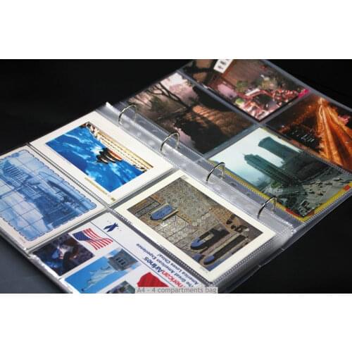 Clear A4 Binder For Postcards 105*155mm 4 Pocket Sleeve Card Holder Bits Photo Card Binder Kpop Card Collection Holder