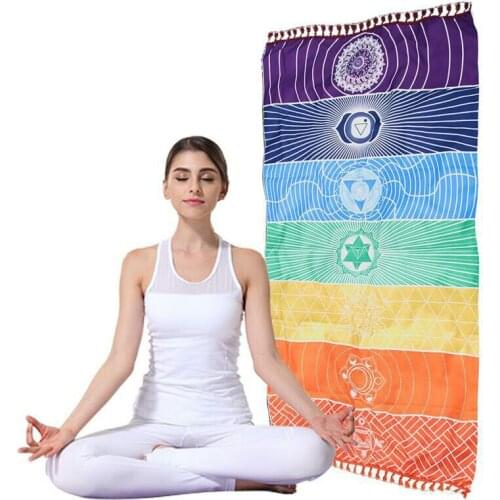 Dream NS 150X75cm Outdoor travel bohemian print bath towel fringed colorful yoga mat sunscreen shawl beach towel