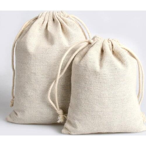 50pcs Jute Drawstring Gift Bags Sacks Christmas Wedding Birthday Party Favors Drawstring Gift Bags Baby Shower Supplies 10 Sizes