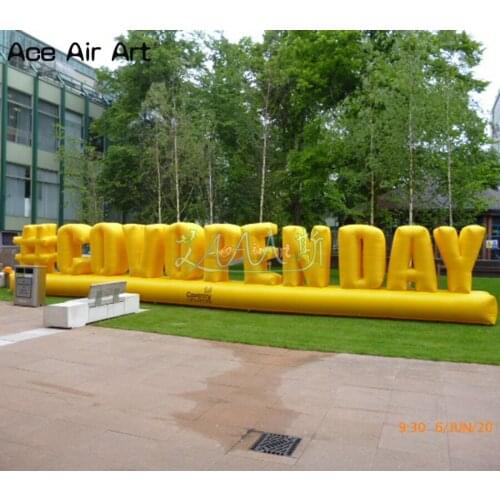 Durable letters model inflatable letter alphabet ballon replica,COVOPENDAY words with free stand for sale