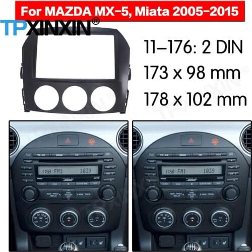 2 DIN Car DVD Player Frame For Mazda MX-5 2005 2006 2007 2008 2009 2010-2015 Auto Radio Multimedia Navigation Fitting Fascia