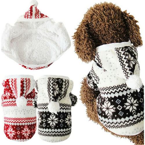 Christmas snow flake Autumn And Winter Snowflake Soft Fleece Dog Clothes Pet Dog Dress Pattern Coral Velvet Deer Christmas Pupp