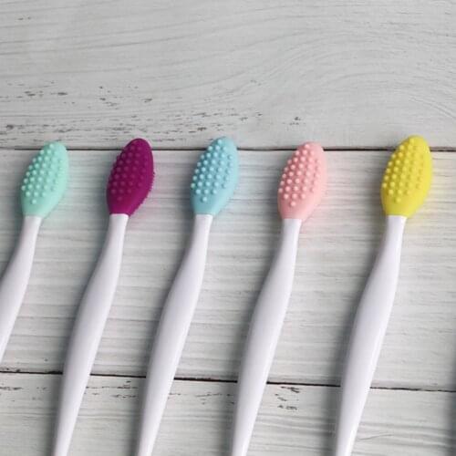 Silicone Face Cleansing Brush Effective Nose Exfoliator Blackhead Removal Soft Deep Cleaning Brush Face Scrub Massager