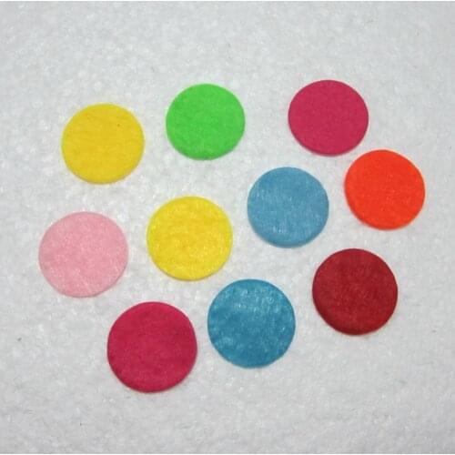 Scrapbook 500pcs 2cm mix color padded felt round shape diy craft appliques clothing decoration A15A*5