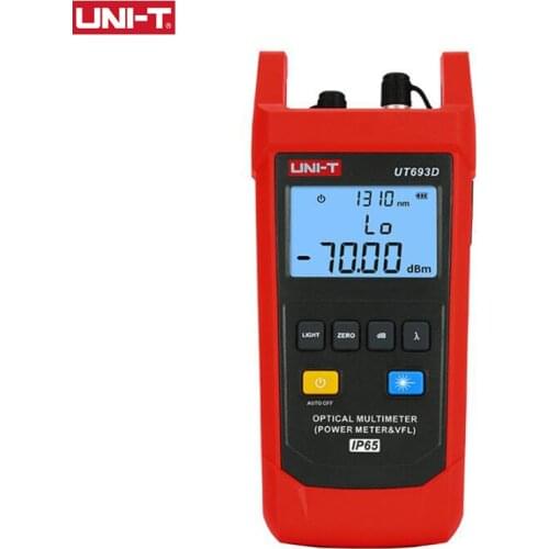 UNI-T UT693D Professional Optical Multimeter -70〜10dBm Optical Handheld Fiber Power Meter VFL Connector FC/SC/ST