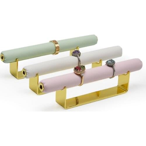 Upscale metal ring display rack, jewelry counter display props, jewelry product shooting props, multi-color optional