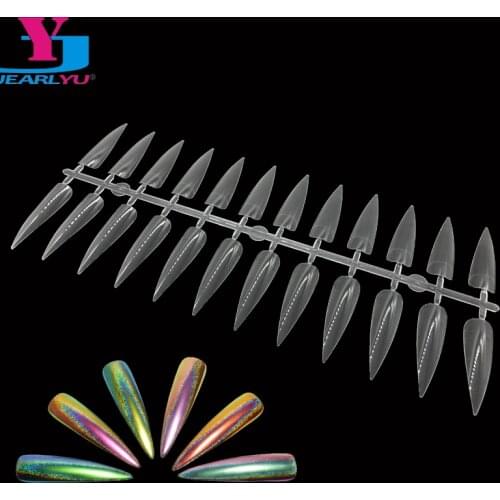 10pcs Nail Polish UV Gel Color Clear Display Palette Sharp False Nail Art Practice Salon Stand Manicure Swatch Sticks Training