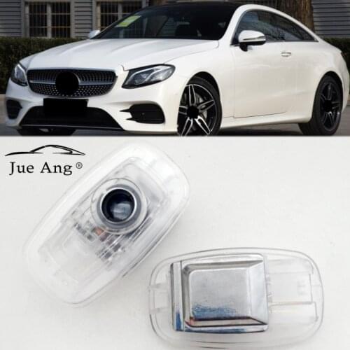 2pcs For 2017-2021 E-Class coupe E260 E300 e200 e350 e53 C238 A238 LED Car Door Light Projector Ghost Shadow Welcome Light Logo