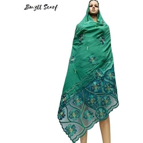 2020 New muslim fashion scarves ,High Quality Big Chiffon Scarf soft chiffon splice net scarf for pray scarf shawls BF-118